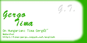 gergo tima business card